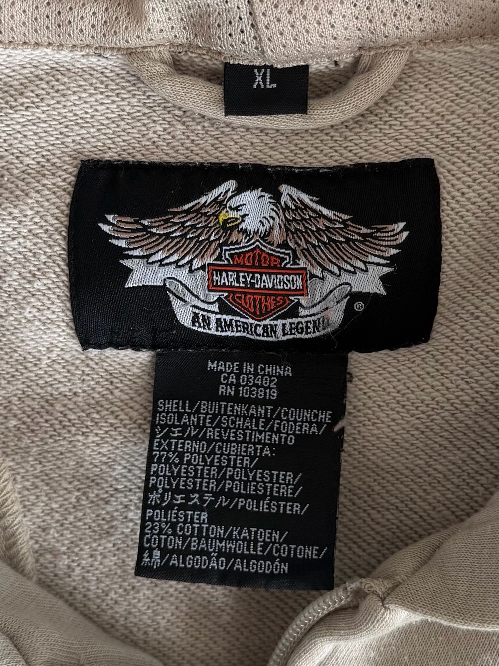 Harley-Davidson Vintage Women's French Terry Sleeveless Full-zip Hoodie Vest - Picture 7 of 8